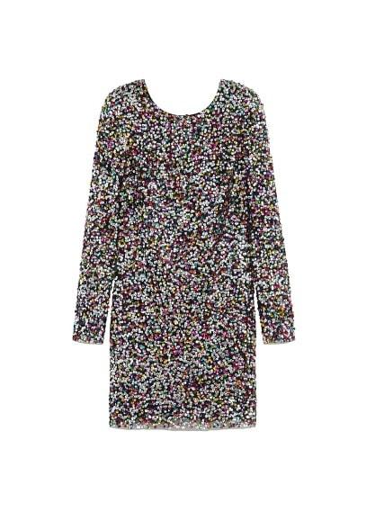 Mango Mango Scoop-back Sequin Dress