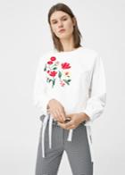 Mango Mango Floral Embroidered Blouse