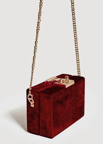 Mango Mango Velvet Coffer Bag