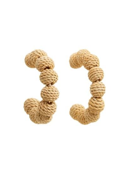 Mango Mango Textured Hoop Earrings