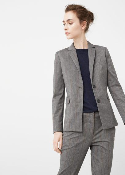 Mango Mango Striped Suit Blazer