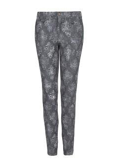 Mango Slim-fit Baroque Print Trousers