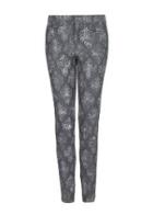 Mango Slim-fit Baroque Print Trousers