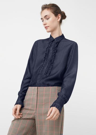 Mango Mango Dark Wash Denim Shirt