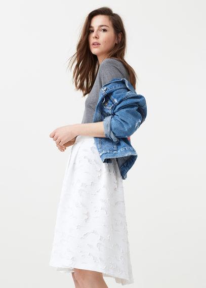 Mango Mango Textured Midi Skirt