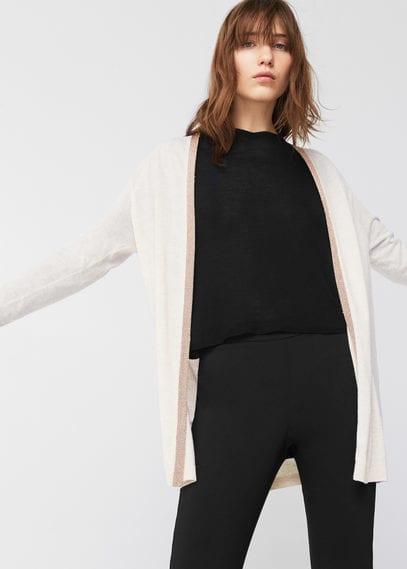 Mango Mango Metallic Thread Cardigan