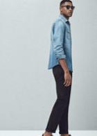 Mango Man Mango Man Slim-fit Medium Denim Shirt