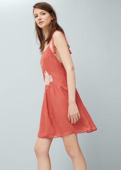 Mango Mango Floral Appliqu Dress