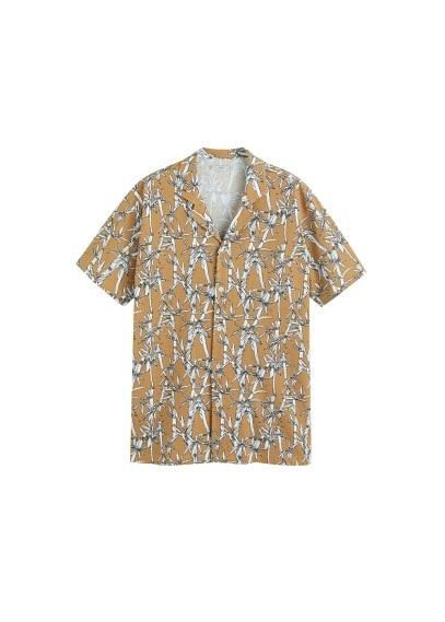 Mango Man Mango Man Printed Cotton Piqu Shirt