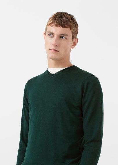 Mango Man Mango Man V-neck Wool Sweater