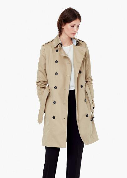Mango Mango Classic Cotton Trench Coat