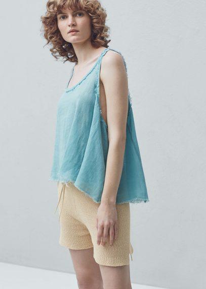 Mango Mango Oversize Ramie-blend Top