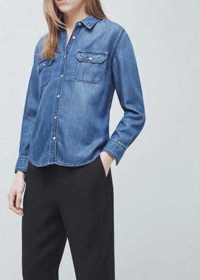 Mango Mango Denim Soft Shirt