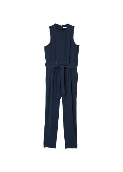 Mango Mango Bow Long Jumpsuit