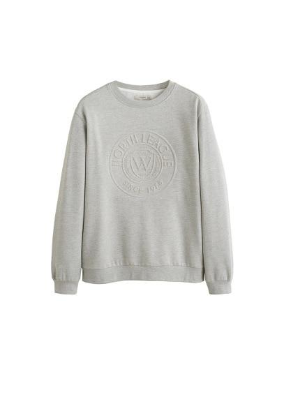 Mango Man Mango Man Embossed Message Cotton Sweater