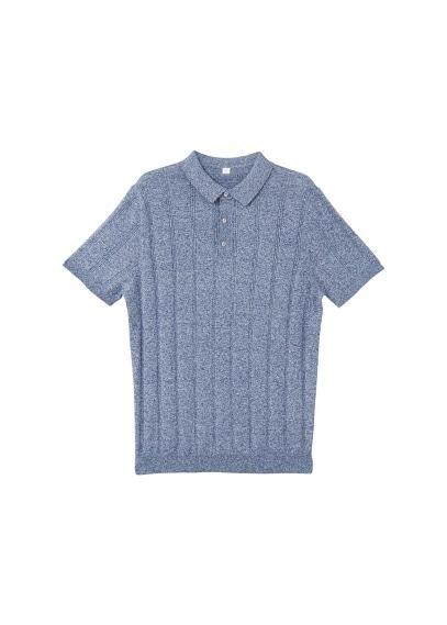 Mango Man Mango Man Ribbed Flecked Polo Shirt