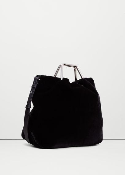 Mango Mango Crossed Faux-fur Bag