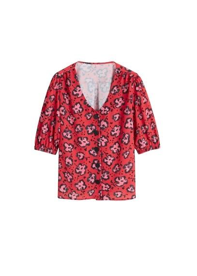 Mango Mango Print Crepe Top