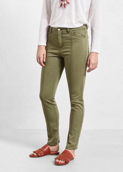 Violeta By Mango Violeta By Mango Zipped Straight Trousers