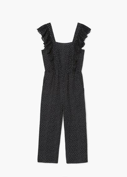 Mango Mango Polka-dot Long Jumpsuit