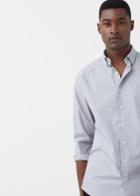 Mango Man Mango Man Slim-fit Fine-stripe Patterned Shirt