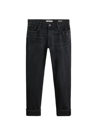Mango Man Mango Man Slim-fit Dark Grey Wash Tim Jeans