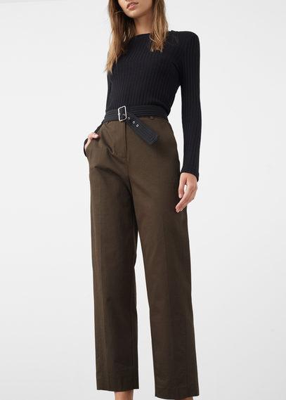 Mango Mango High-waist Cotton Trousers