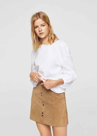 Mango Mango Appliqu Leather Skirt