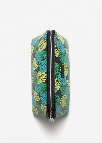 Mango Mango Leaf-print Cosmetic Bag