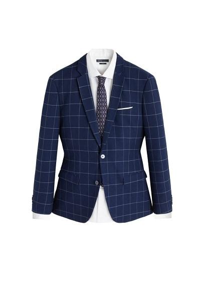 Mango Man Mango Man Super Slim-fit Checked Tailored Blazer