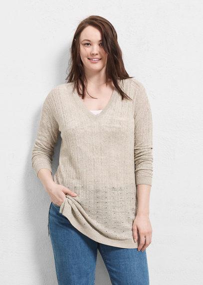 Violeta By Mango Violeta By Mango Open Work-detail Sweater