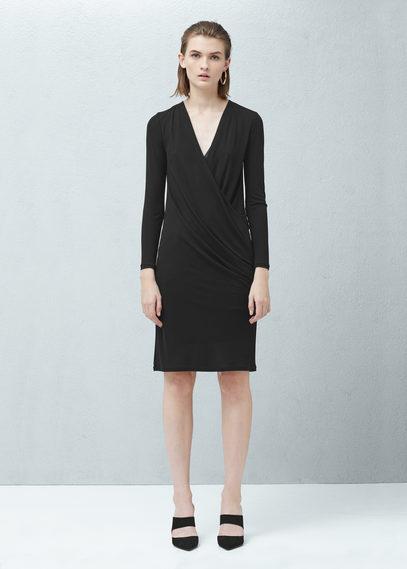Mango Mango Draped Wrap Dress
