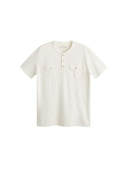 Mango Man Mango Man Chest-pocket Henley T-shirt
