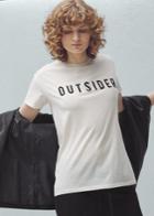 Mango Mango Message Modal-blend T Shirt