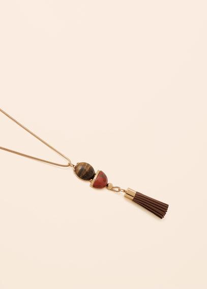 Violeta By Mango Violeta By Mango Contrasting Pendant Necklace