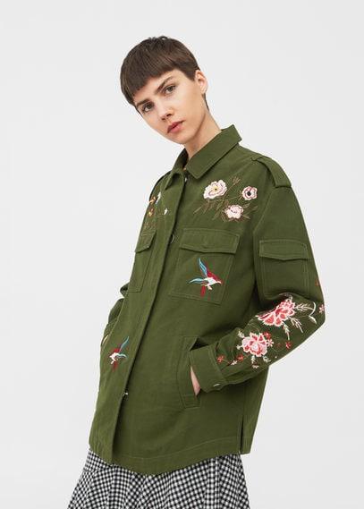 Mango Mango Floral Embroidered Jacket