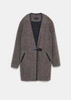 Violeta By Mango Wool Wrapped Coat