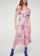 Mango Mango Ruffle Floral Jumpsuit