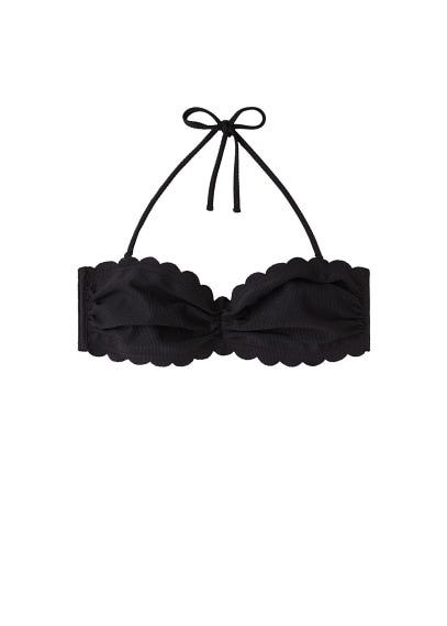 Mango Mango Scalloped Bikini Top