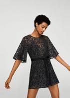 Mango Mango Metal Thread Lace Jumpsuit