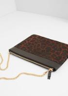 Mango Mango Leopard Leather Cross Body Bag