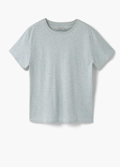 Mango Man Mango Man Textured Cotton T Shirt