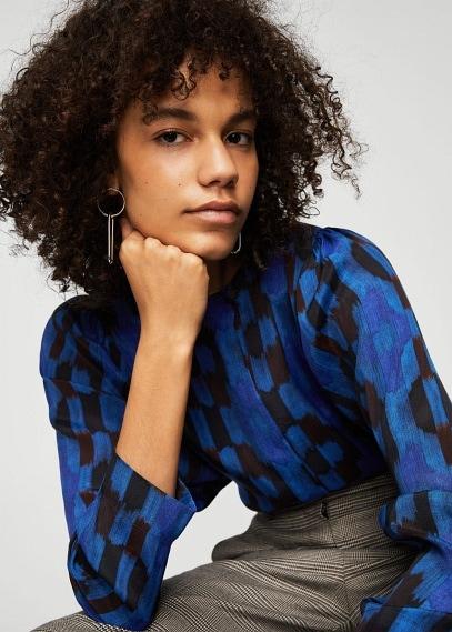 Mango Mango Geometric-print Blouse