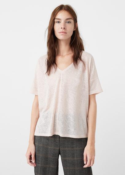 Mango Mango Metallic Thread T Shirt
