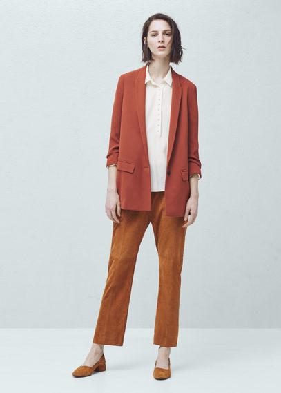 Mango Mango Ruched Sleeves Blazer
