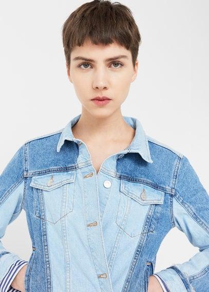 Mango Mango Two-tone Wash Denim Jacket