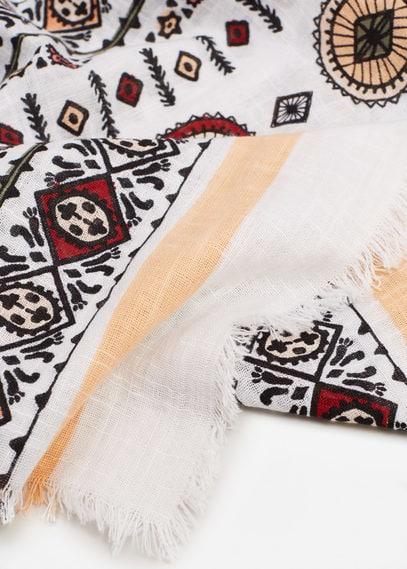 Mango Mango Ethnic Cotton Scarf