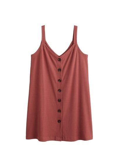 Violeta By Mango Violeta By Mango Button Knit Dress