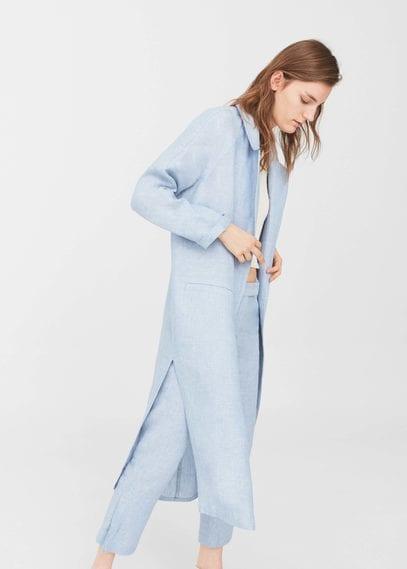 Mango Mango Linen Coat