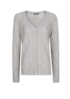 Mango Cable-knit V-neckline Cardigan